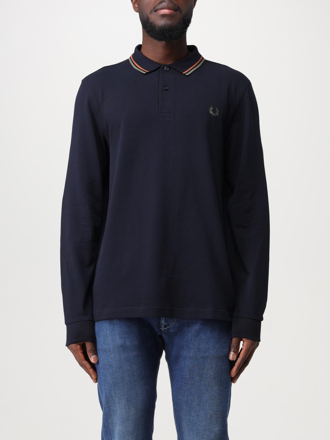FRED PERRY ポロシャツ: Tシャツ メンズ Fred Perry, ブルー 1 - Img 1
