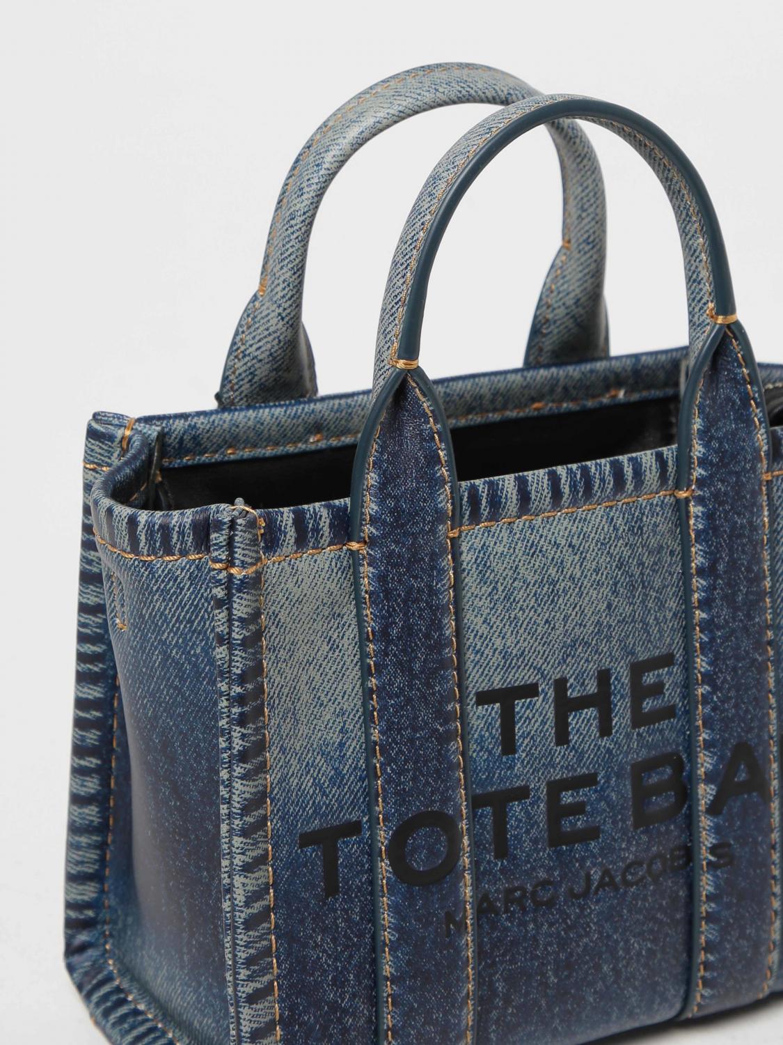 MARC JACOBS MINI BAG: Marc Jacobs The Tote Bag in denim print leather, Denim - Img 3