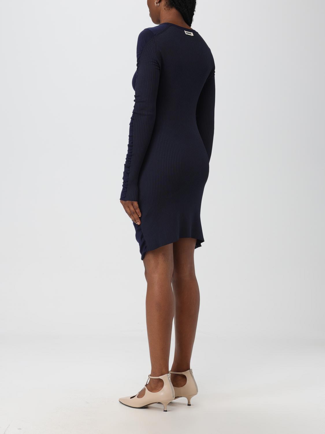 jacquemus blue dress Jacquemus - The Plumetis Knit Dress - Dark Navy - Size : 32