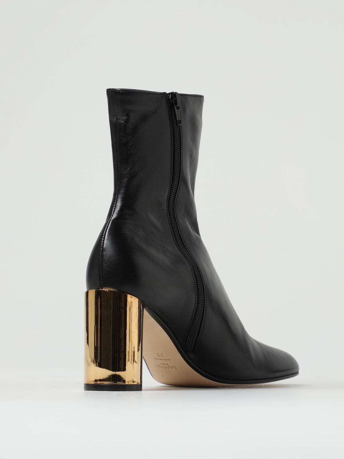 ショートブーツ・ブーティ LANVIN Woman Flat ankle boots Black FWBOSI0BNAMEA23 10M1 Lanvin Outlet: Shoes woman - Black | Lanvin flat ankle boots