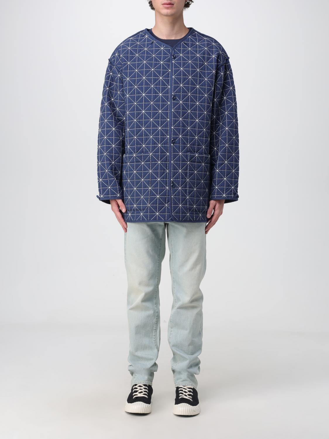 Kenzo Target parka in gabardine - Blue | FD65OU3059NH | GIGLIO.COM