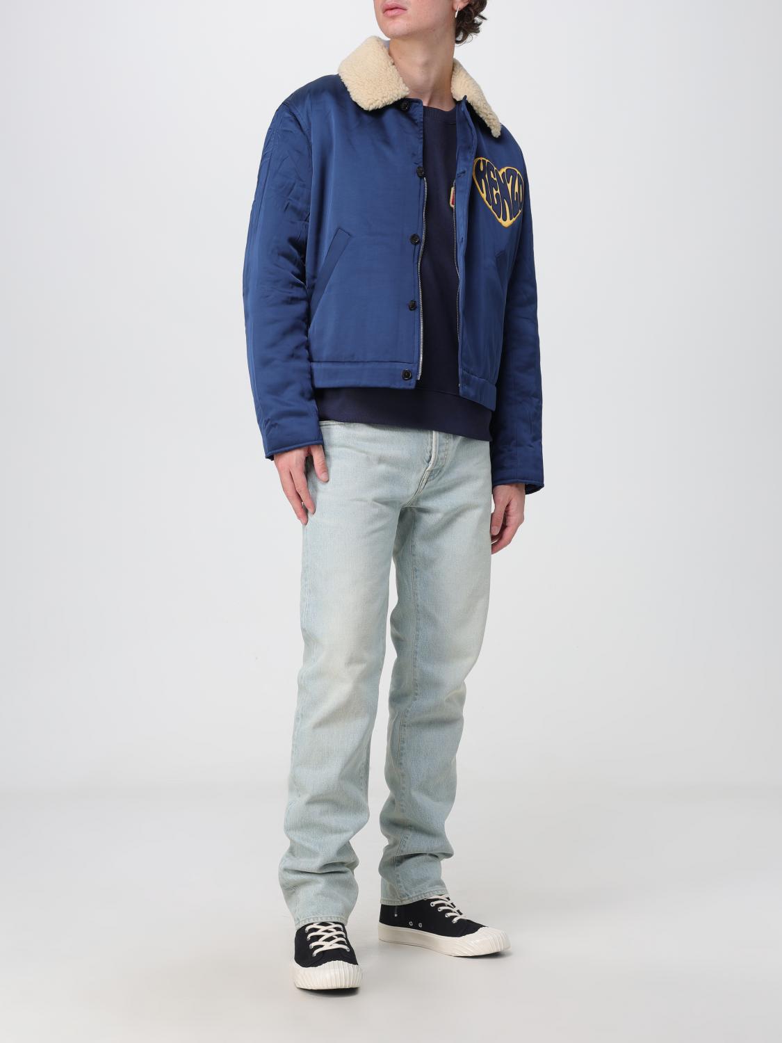 Kenzo viscose jacket - Blue | FD65BL2079FM | GIGLIO.COM
