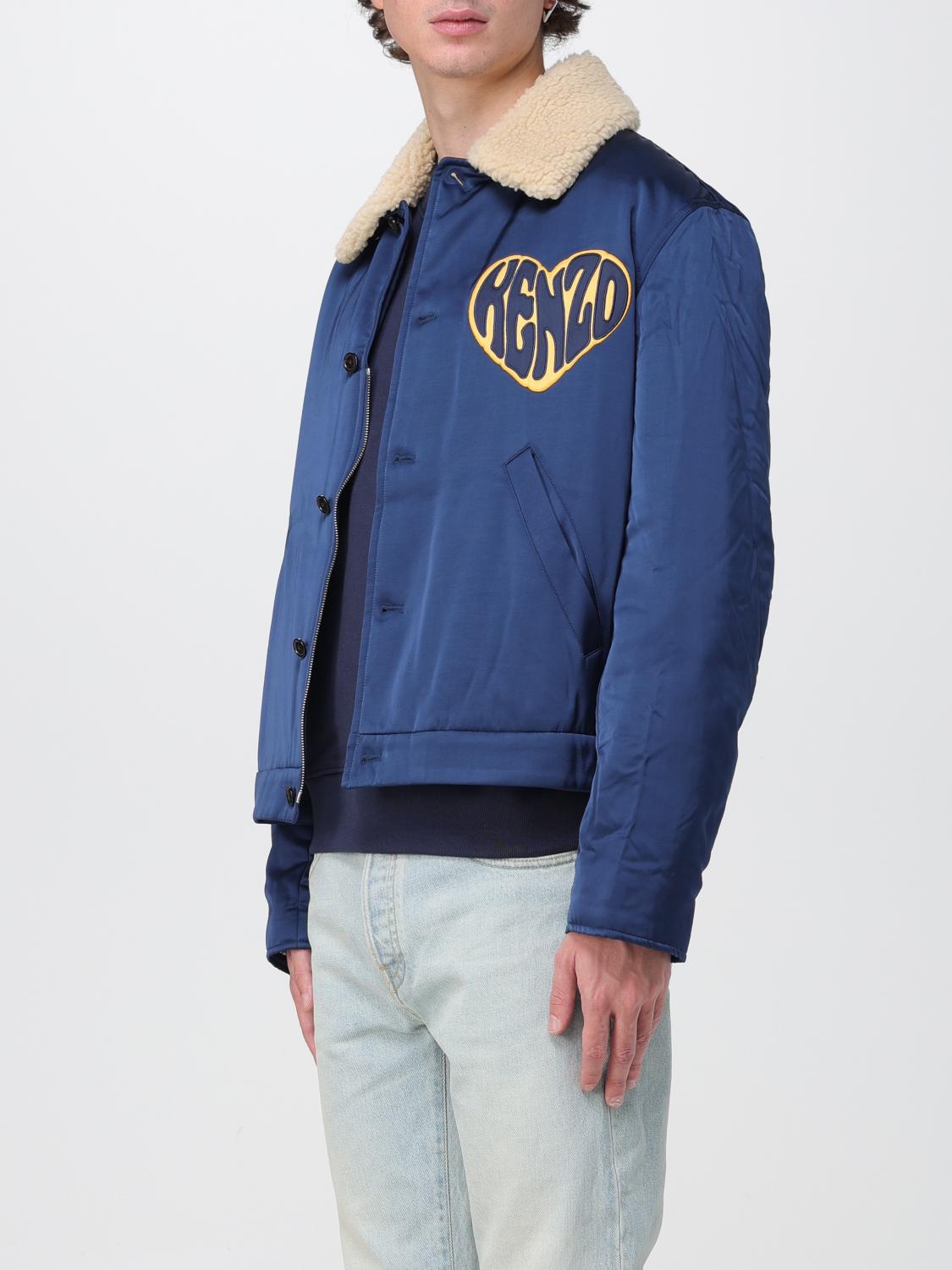 Kenzo viscose jacket - Blue | FD65BL2079FM | GIGLIO.COM