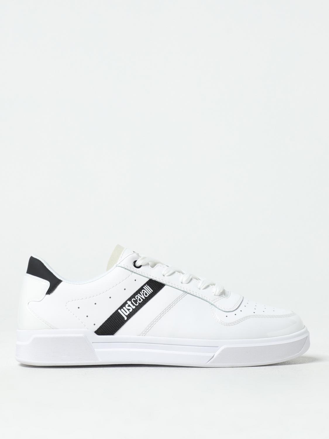 JUST CAVALLI SNEAKERS: Sneakers Just Cavalli in pelle e pvc, Bianco - Img 1