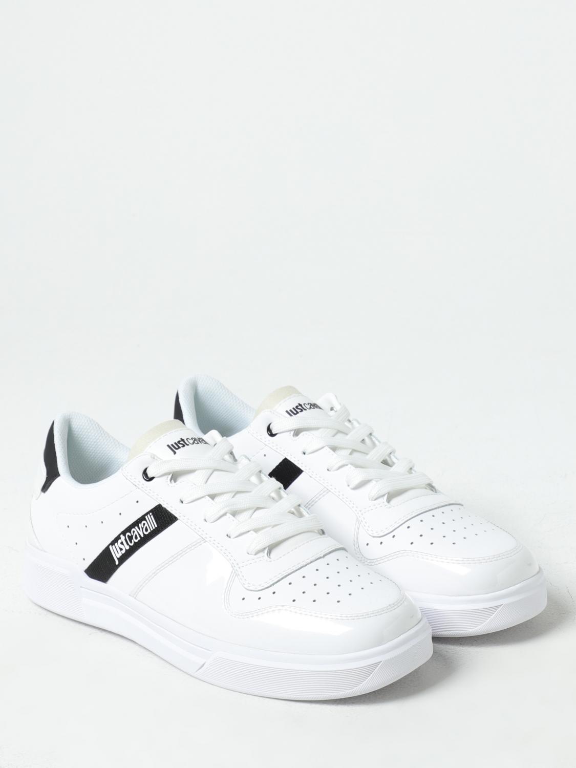 JUST CAVALLI SNEAKERS: Sneakers Just Cavalli in pelle e pvc, Bianco - Img 2