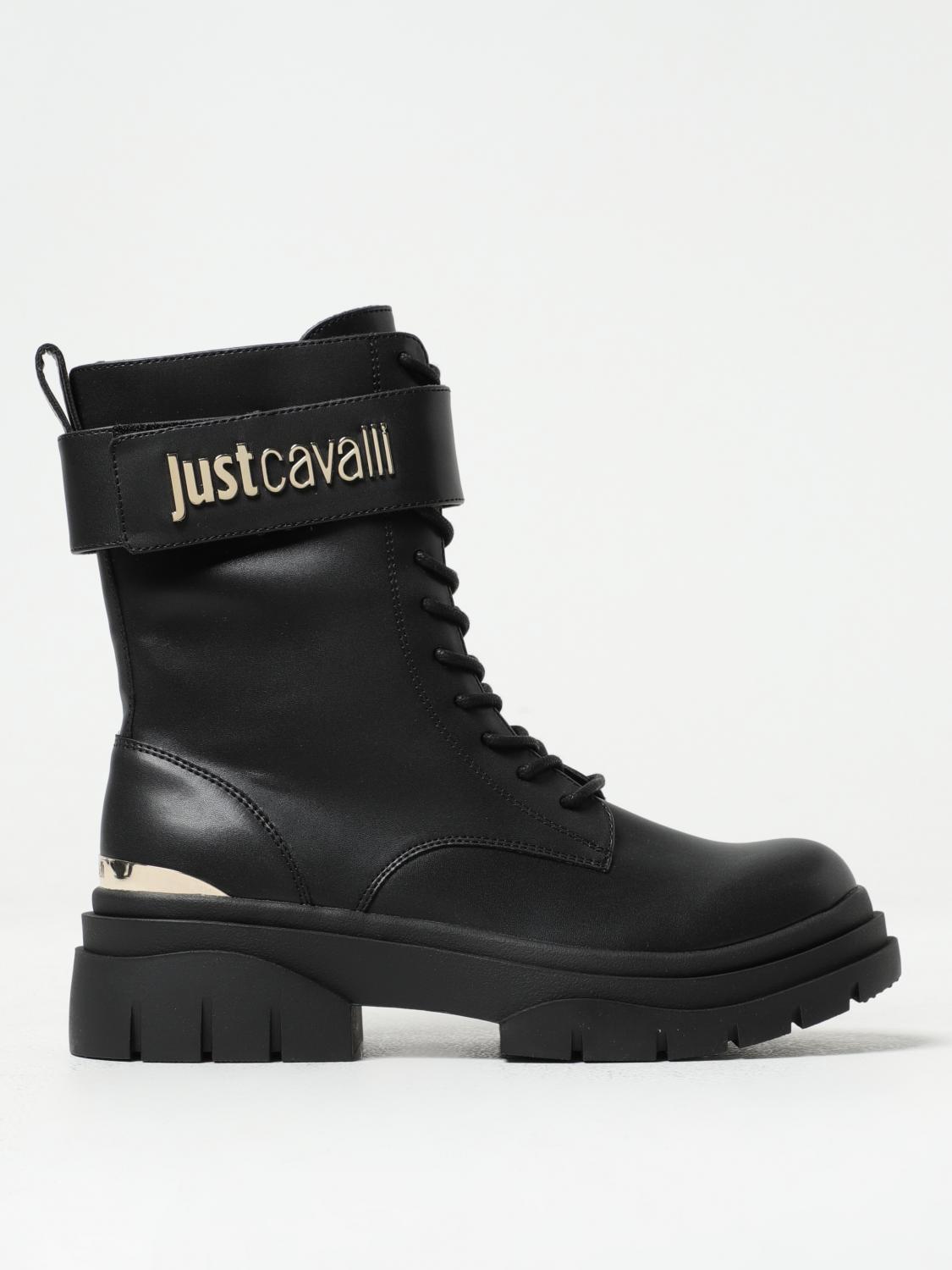 JUST CAVALLI FLAT ANKLE BOOTS: Flat ankle boots woman Just Cavalli, Black - Img 1