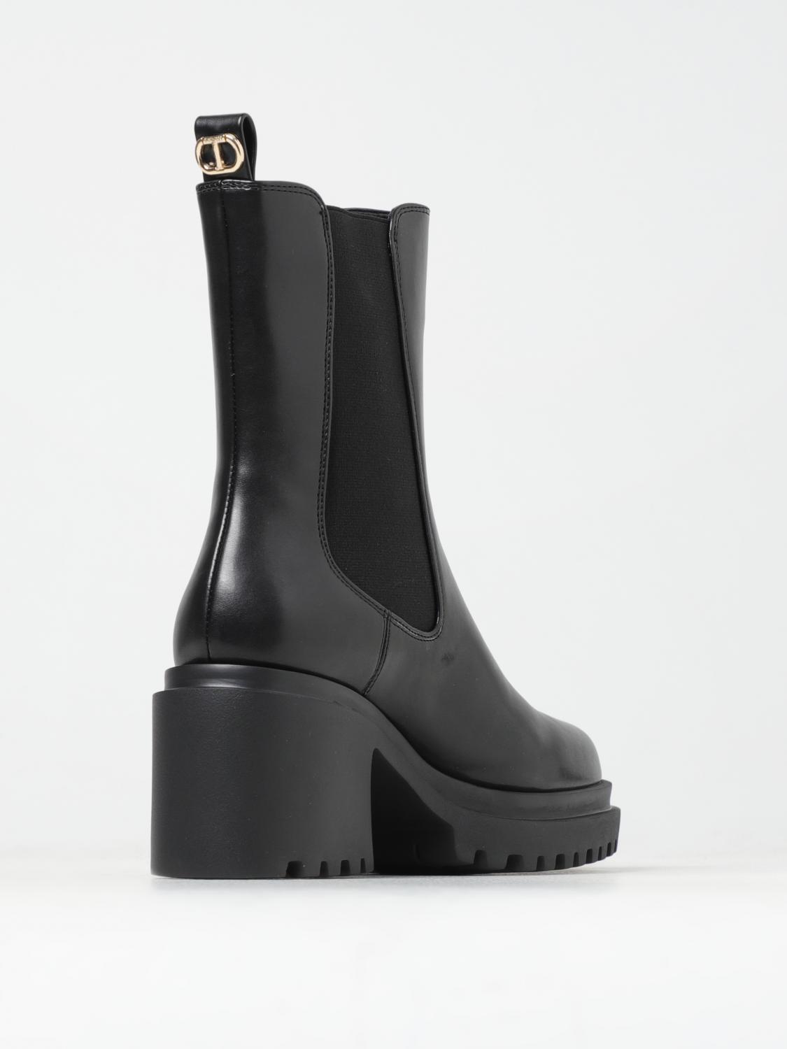 TWINSET FLACHE STIEFELETTEN: Schuhe damen Twinset, Schwarz - Img 3
