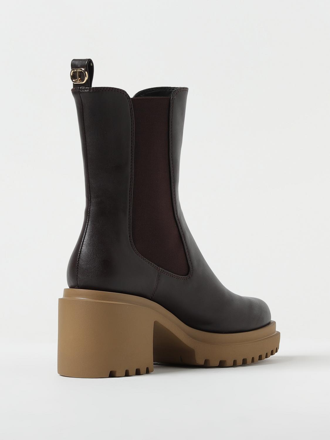 TWINSET FLACHE STIEFELETTEN: Schuhe damen Twinset, Dark - Img 3