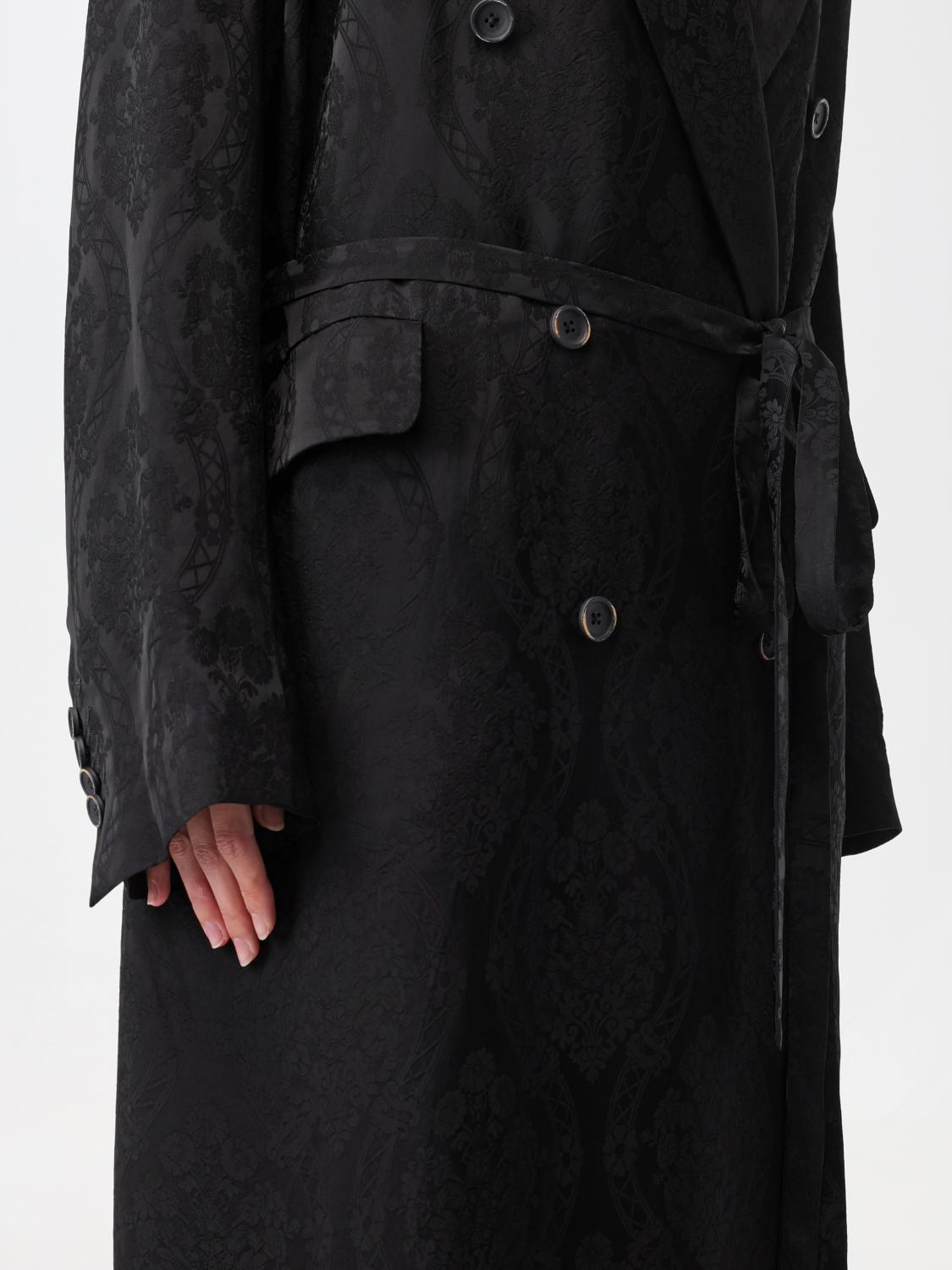 UMA WANG: Coat woman - Black | Uma Wang coat UW8001 online