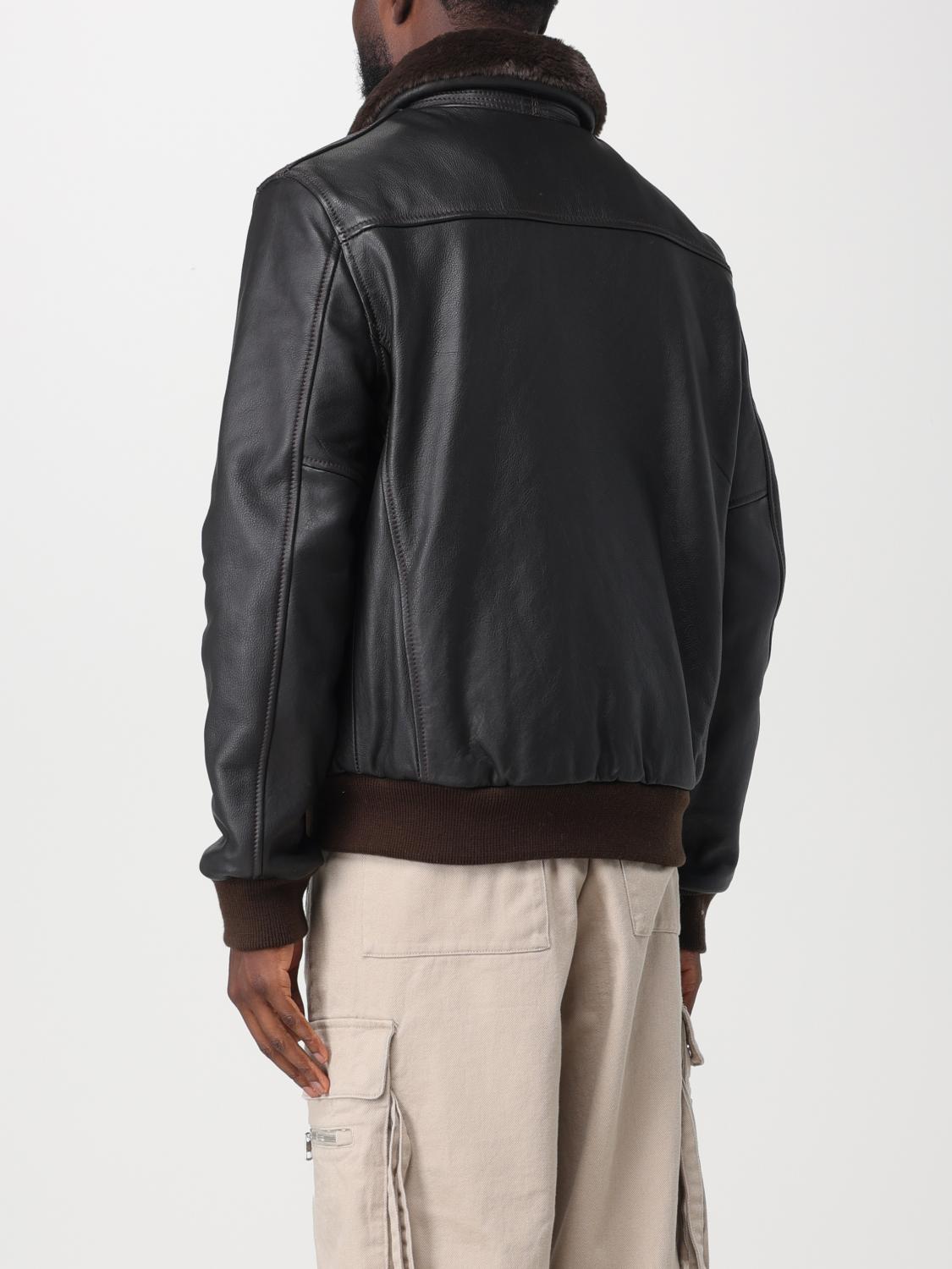 Schott NYC Iowa Giacca Uomo, Piumino In Ribstop Con Colletto In Pelliccia Sintetica - 3