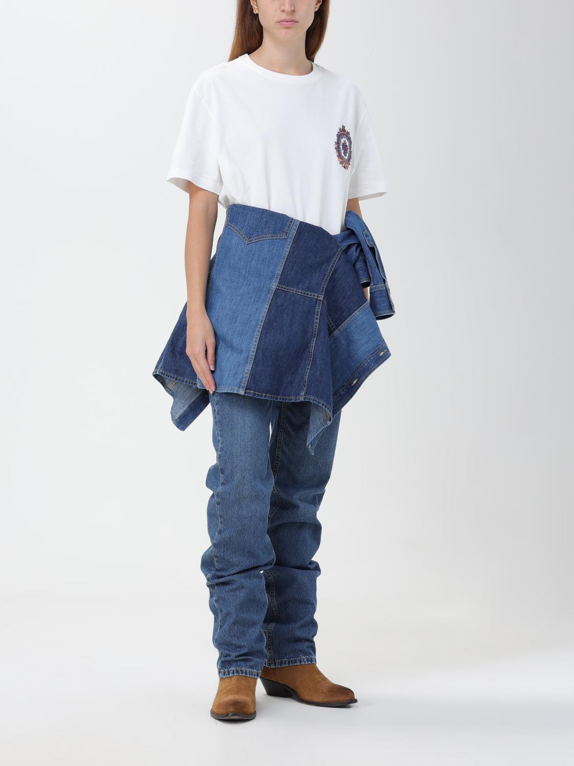 デニム・ジーパン ETRO Woman Jeans Blue 135039572 0200 Etroアウトレット：ジーンズ レディース - ブルー | GIGLIO.COM