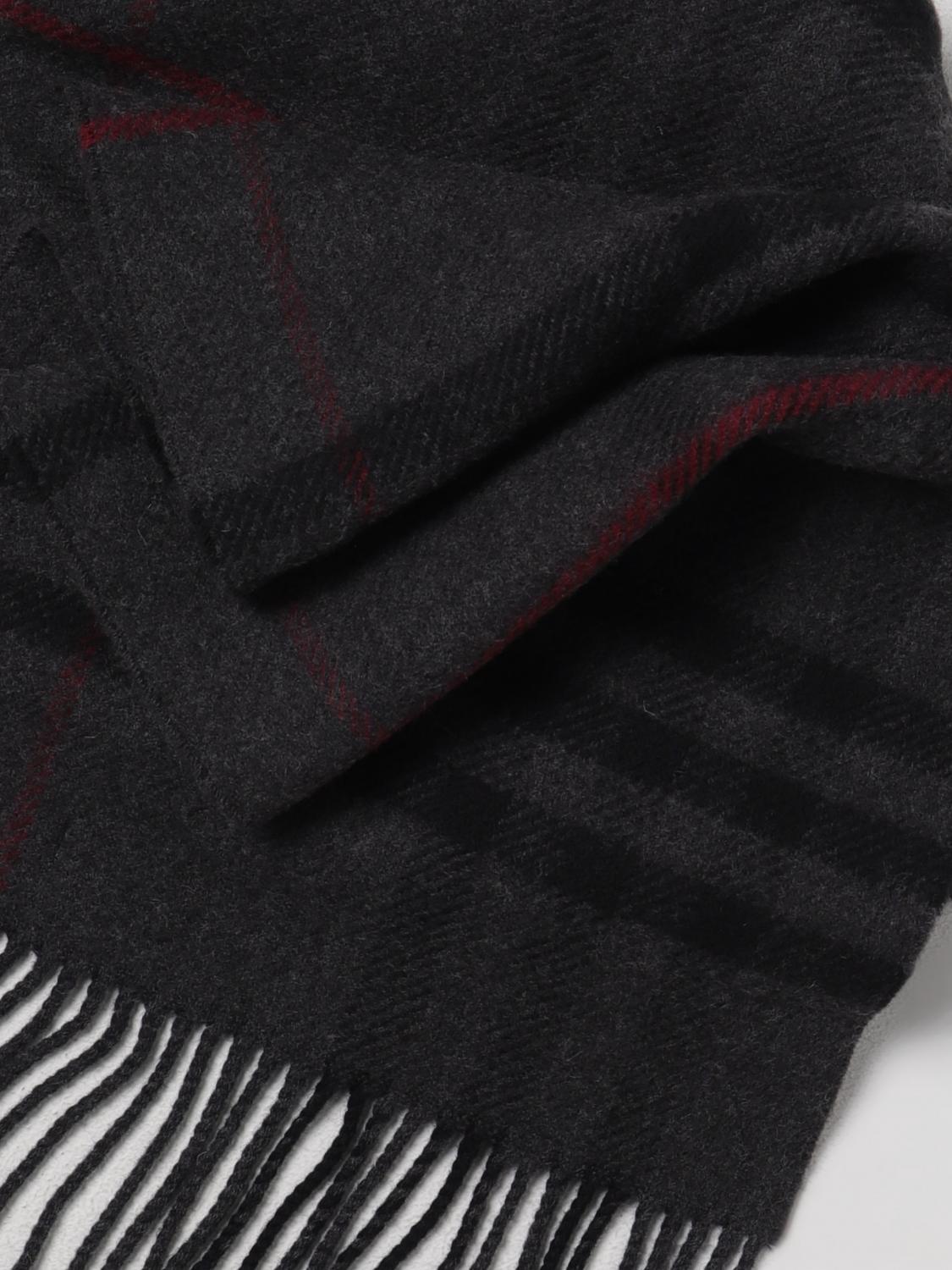 BURBERRY SCARF: Burberry scarf in wool and cashmere blend, Black - Img 3