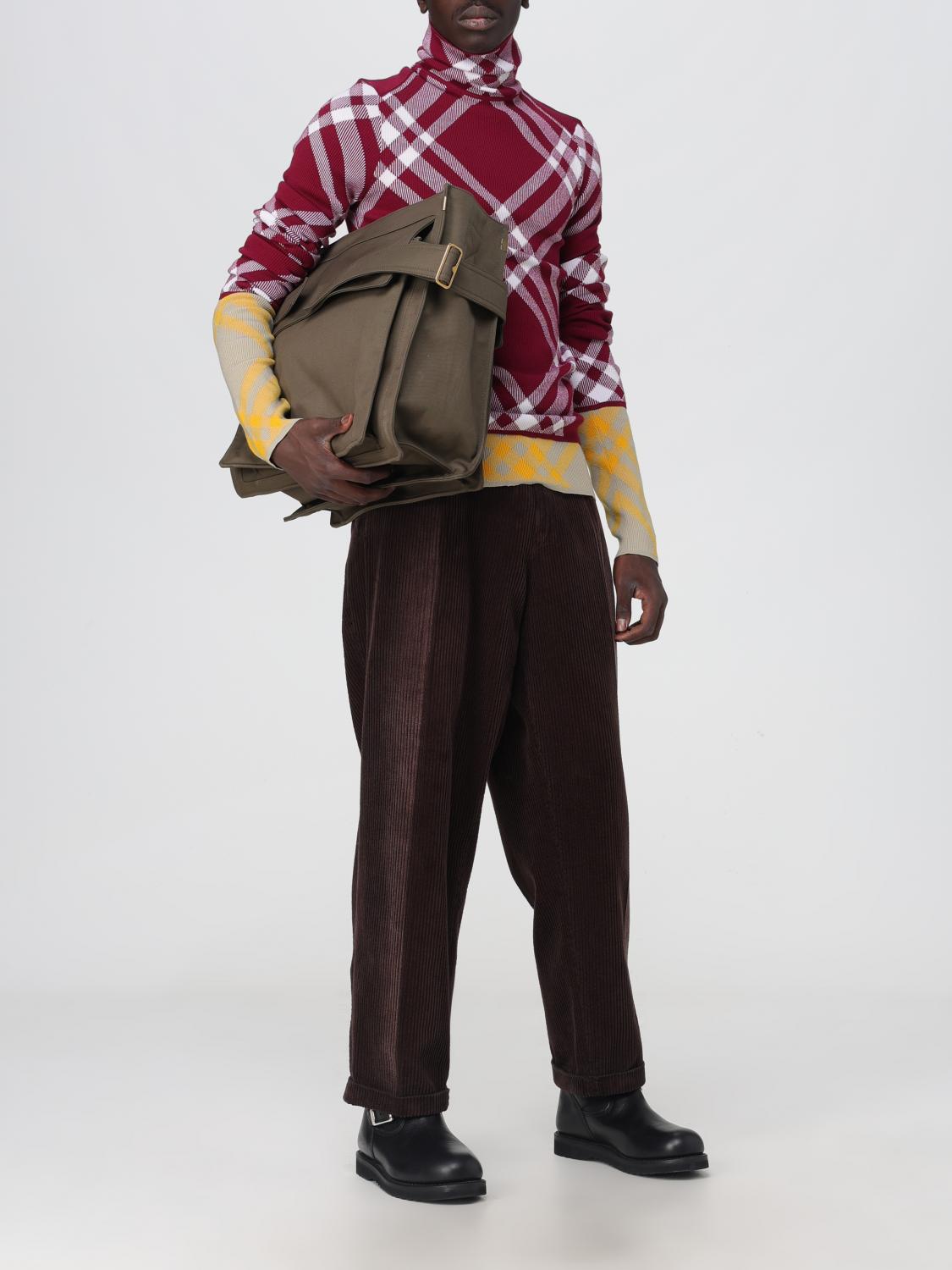 BURBERRY PULLOVER: Pullover herren Burberry, Burgunderrot - Img 2