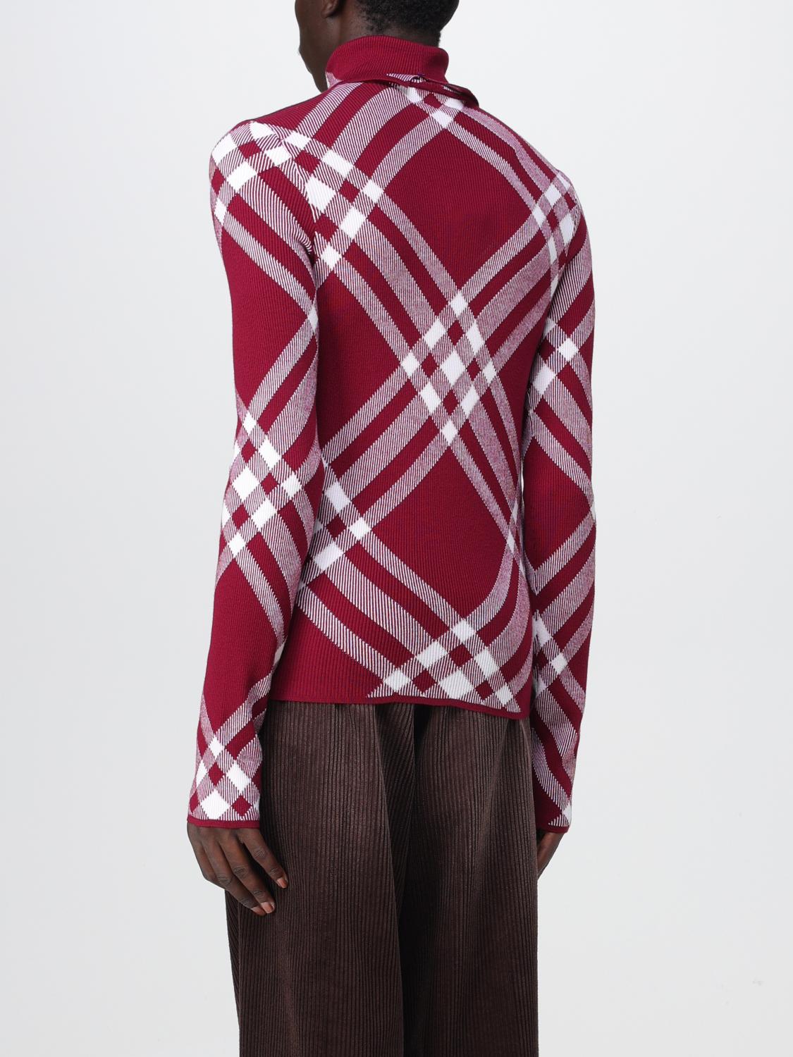 BURBERRY PULLOVER: Pullover herren Burberry, Burgunderrot - Img 3