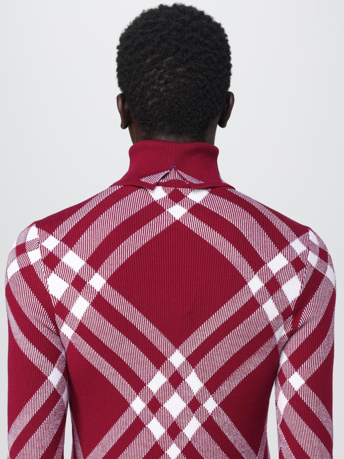 BURBERRY PULLOVER: Pullover herren Burberry, Burgunderrot - Img 5
