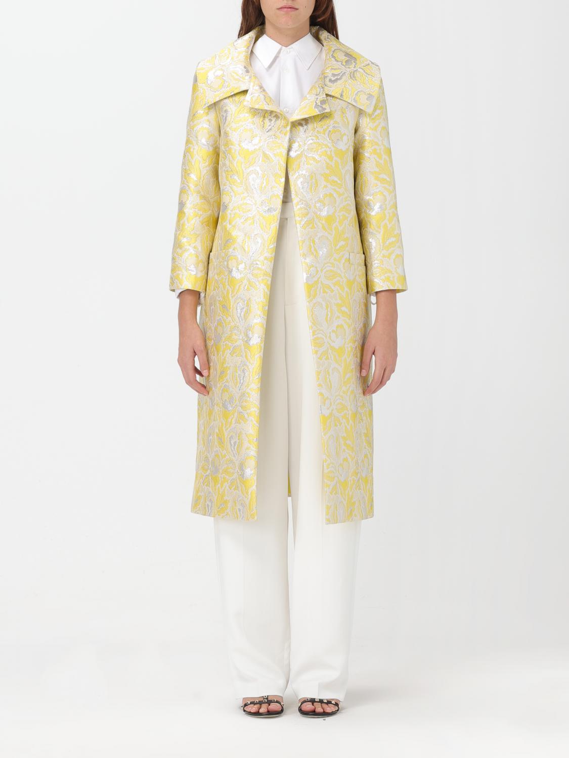 【希少】VALENTINO　シルクコート 2点セット 花柄 ゴールド イタリア製 Valentino coat in Iris brocade - Yellow | 3B3CA2L585G | GIGLIO.COM