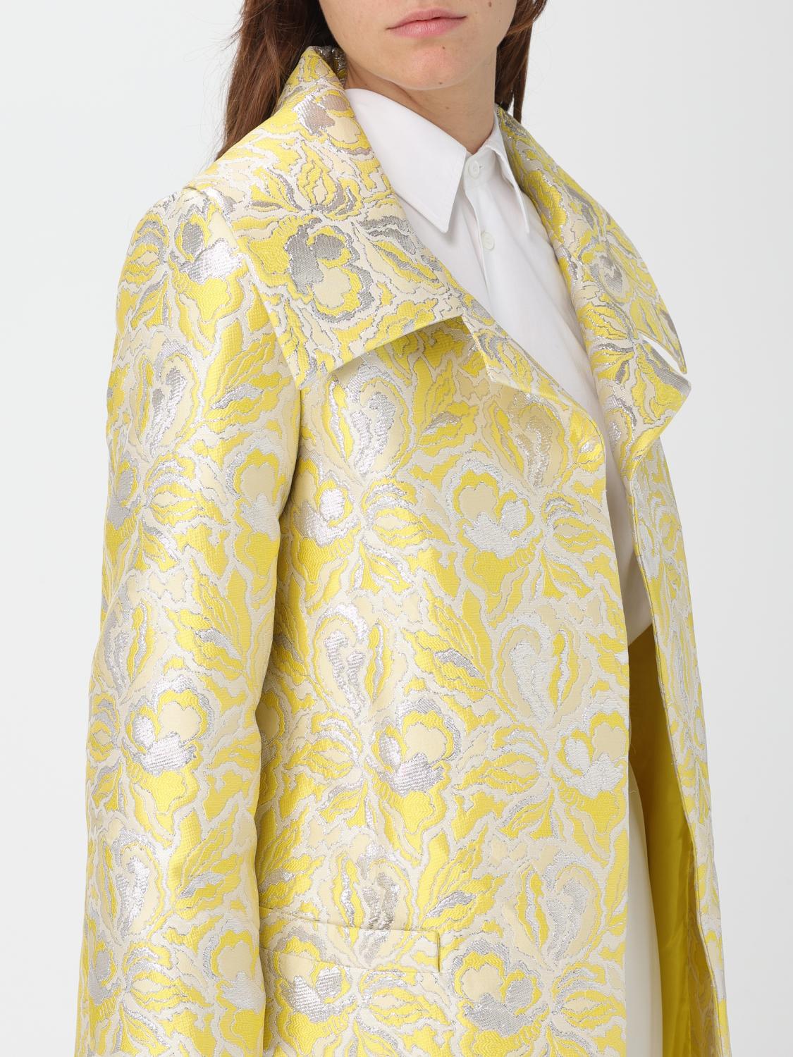 Valentino coat in Iris brocade - Yellow | 3B3CA2L585G | GIGLIO.COM