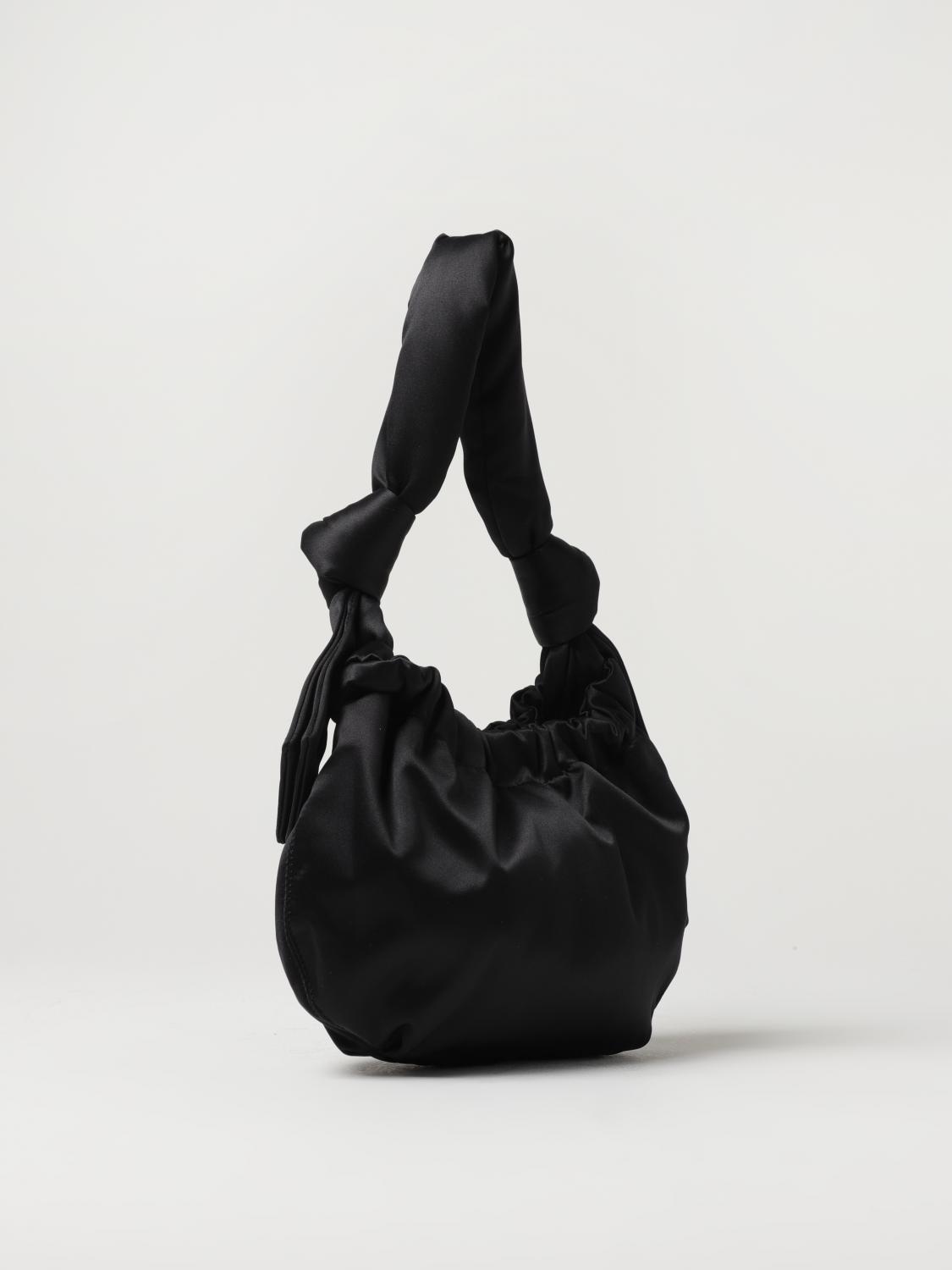 Ganni Occasion bag in recycled fabric - Black | A4610 | GIGLIO.COM