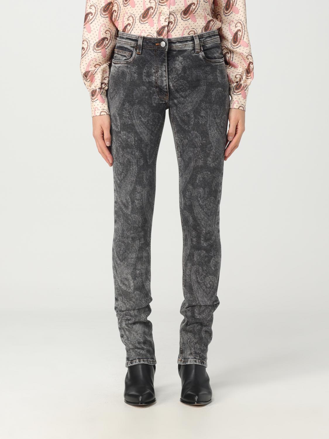 Etro jeans in stretch cotton denim with all-over Paisley pattern