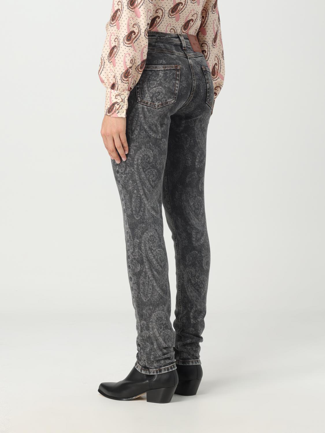Etro jeans in stretch cotton denim with all-over Paisley pattern