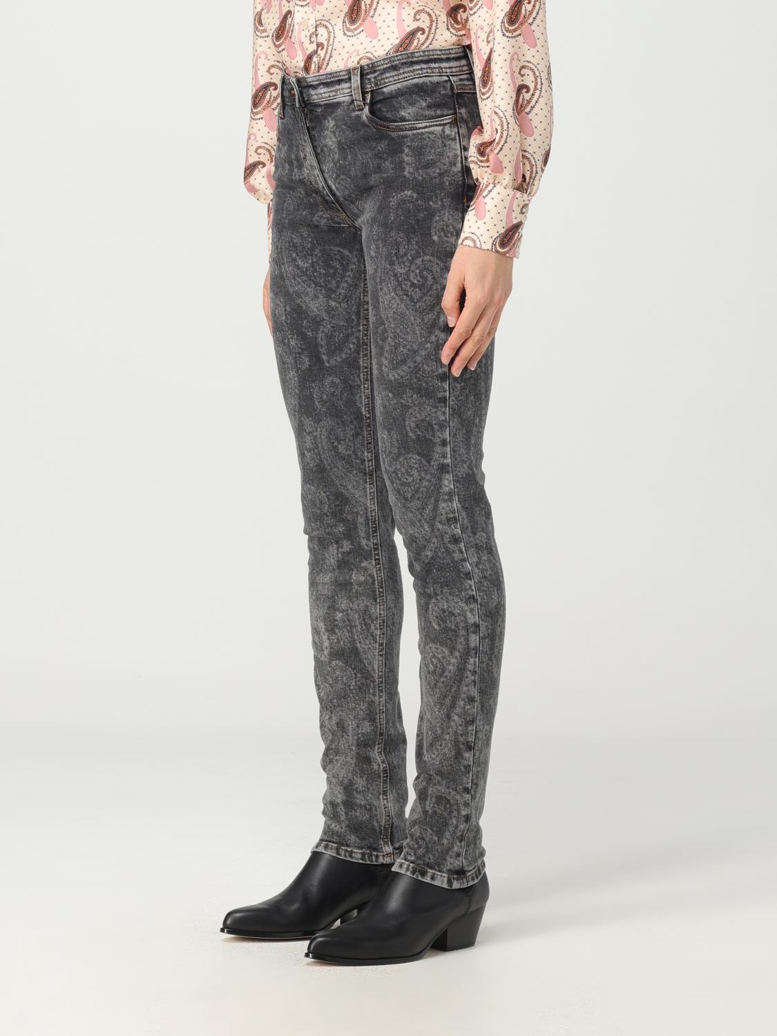 Etro jeans in stretch cotton denim with all-over Paisley pattern