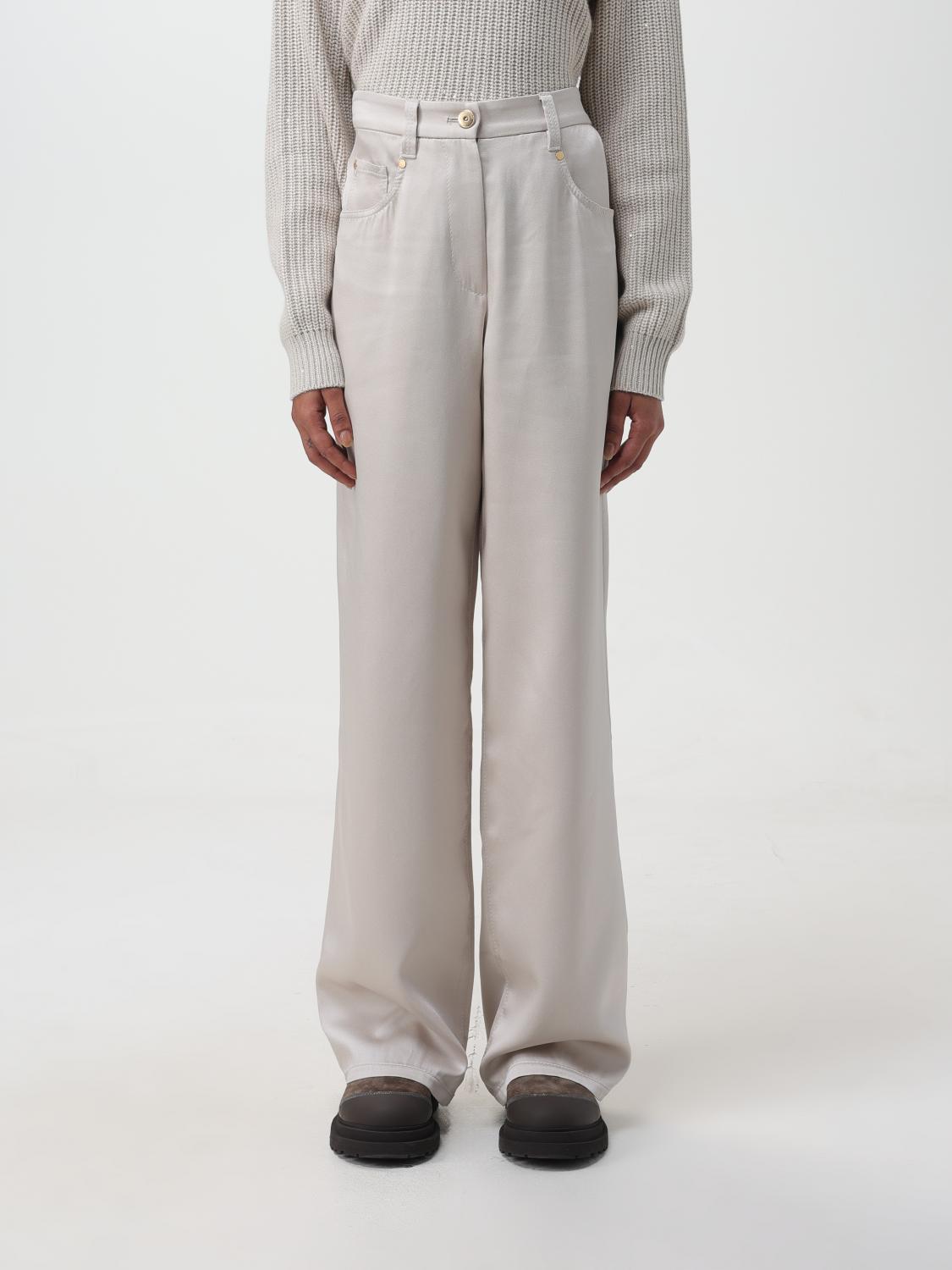 パンツ BRUNELLO CUCINELLI M0H38P8476 Trousers Pantalone BRUNELLO CUCINELLI: Pants woman - Ivory | Brunello Cucinelli