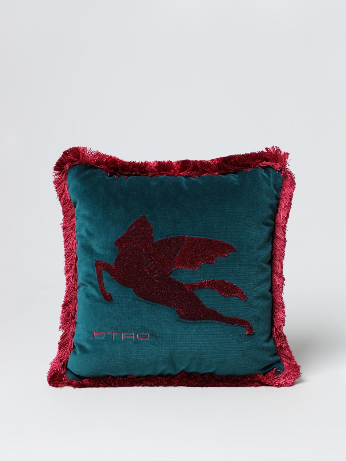 ETRO HOME CUSCINI: Cuscino di velluto Etro Home, Blue - Img 1