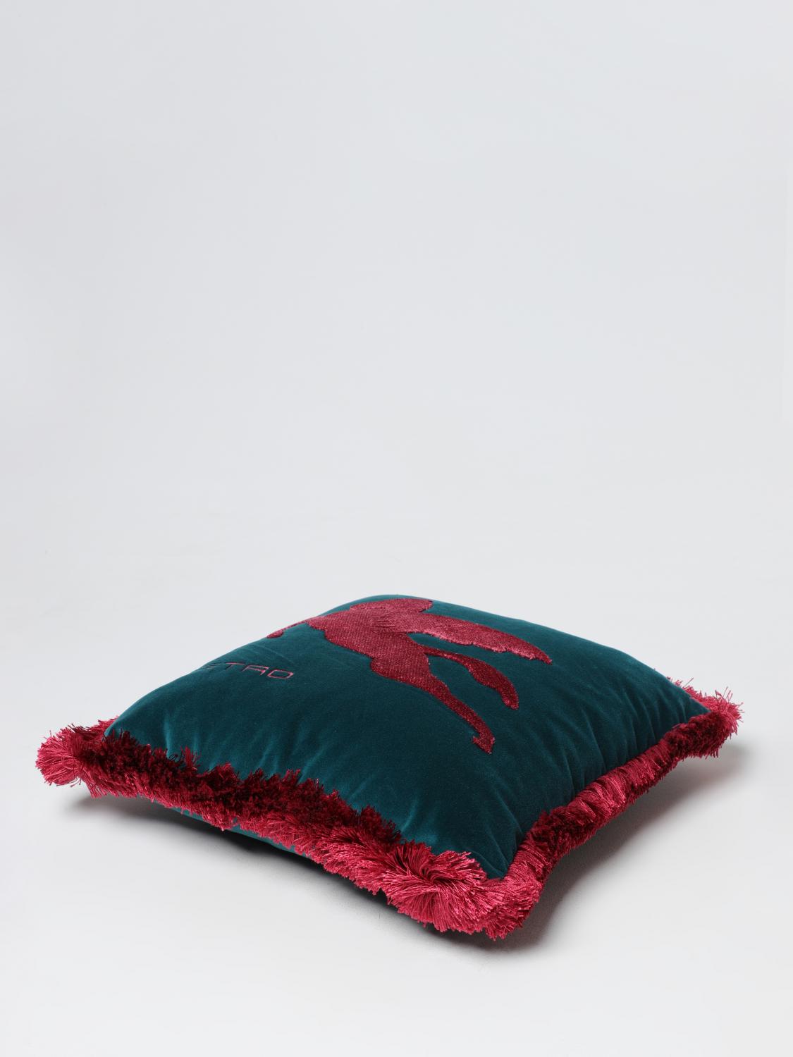 ETRO HOME CUSCINI: Cuscino di velluto Etro Home, Blue - Img 3