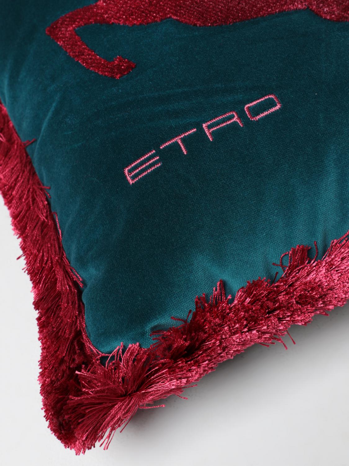 ETRO HOME CUSCINI: Cuscino di velluto Etro Home, Blue - Img 4