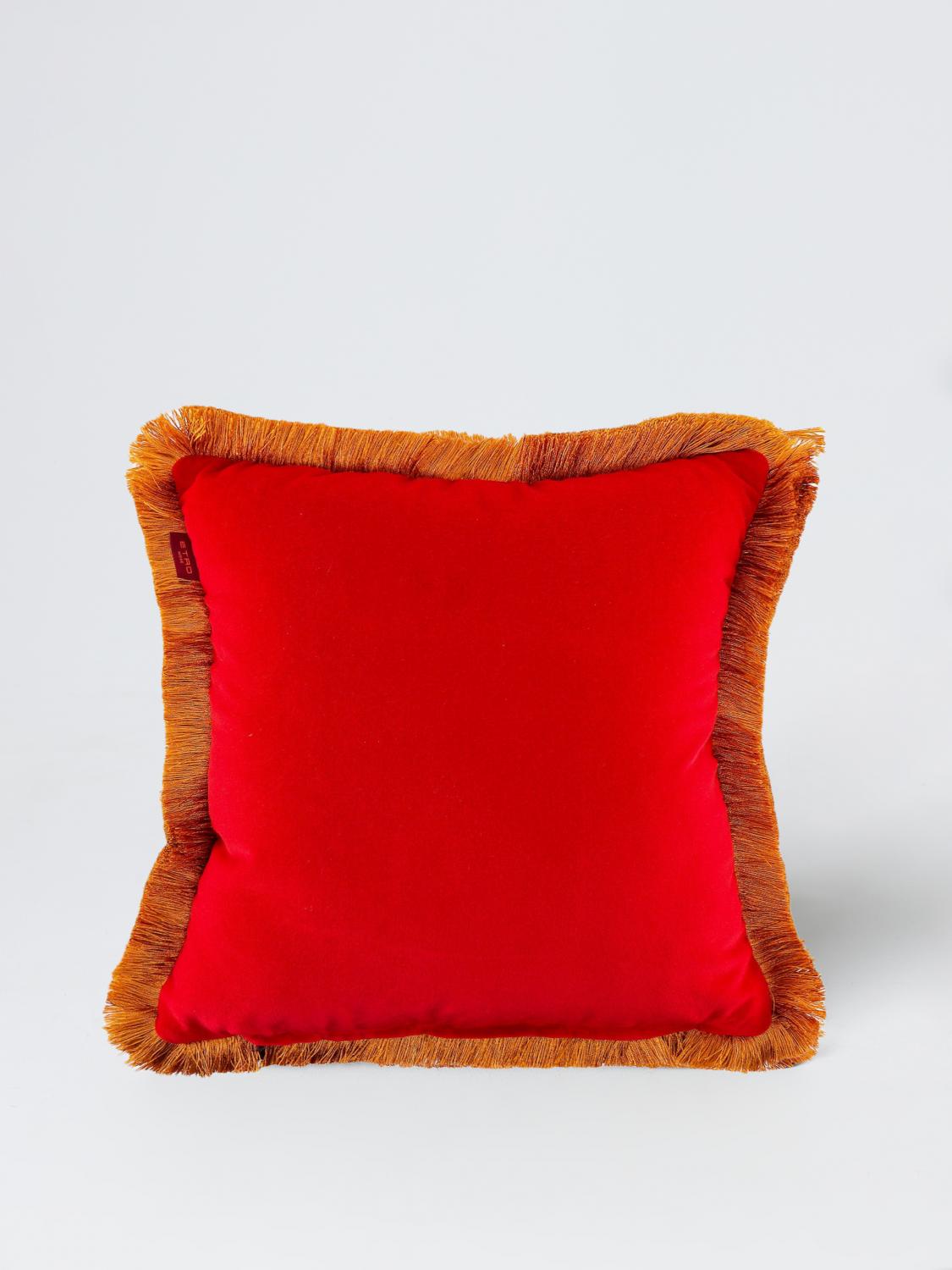 ETRO HOME CUSCINI: Cuscino di velluto Etro Home, Rosso - Img 2