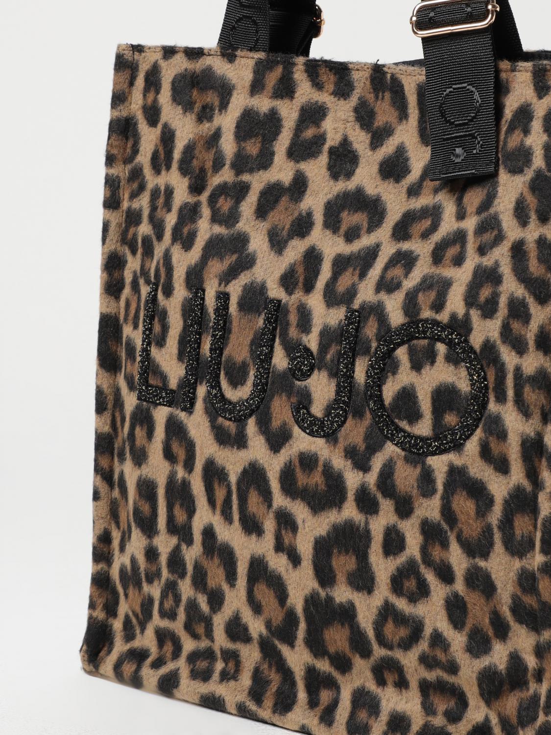 LIU JO BORSA A SPALLA: Borsa Liu Jo in tessuto con fantasia jacquard e logo, Fantasia - Img 3