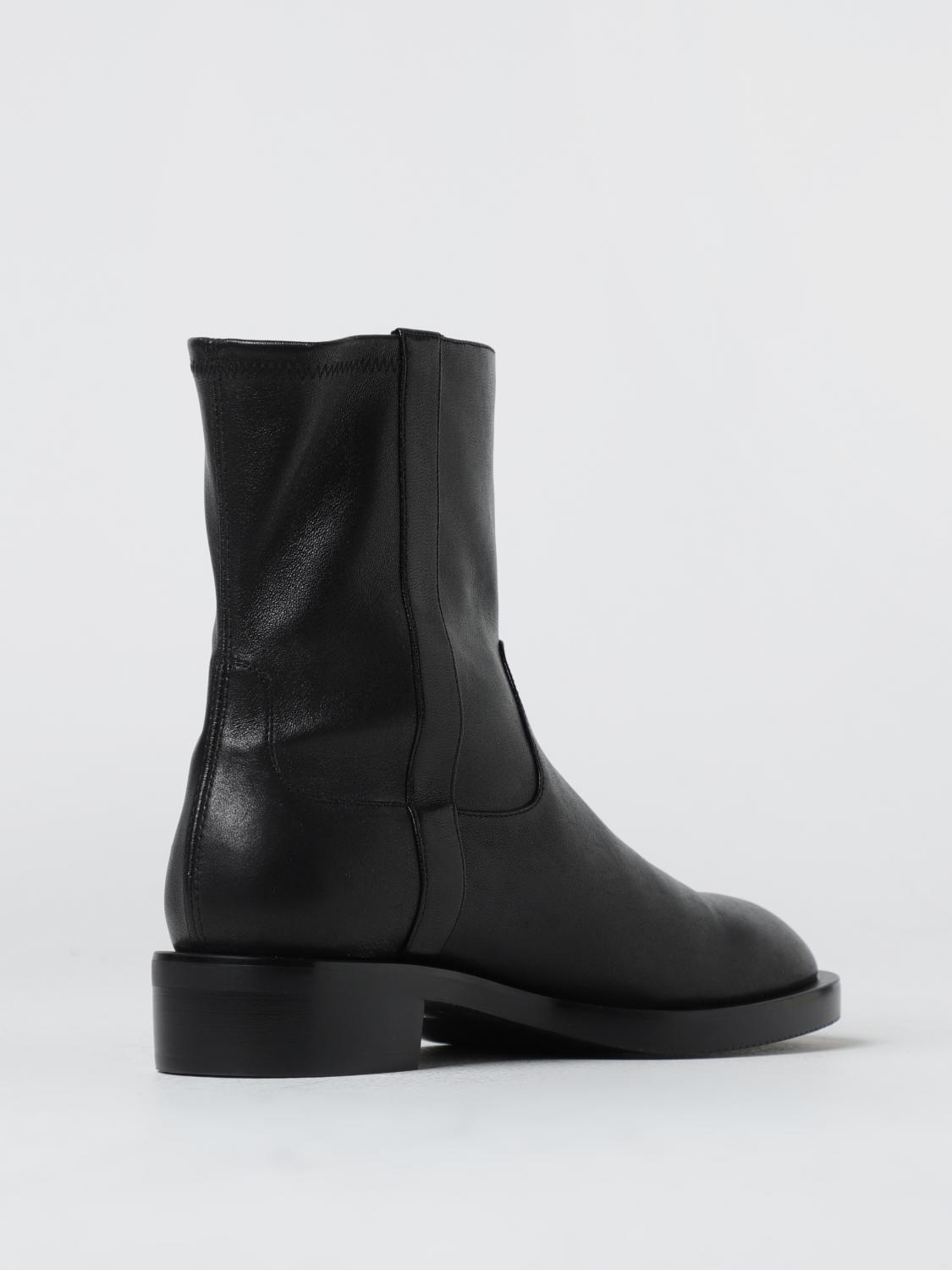 STUART WEITZMAN FLAT ANKLE BOOT: Stuart Weitzman Sadie leather ankle boots, Black - Img 3