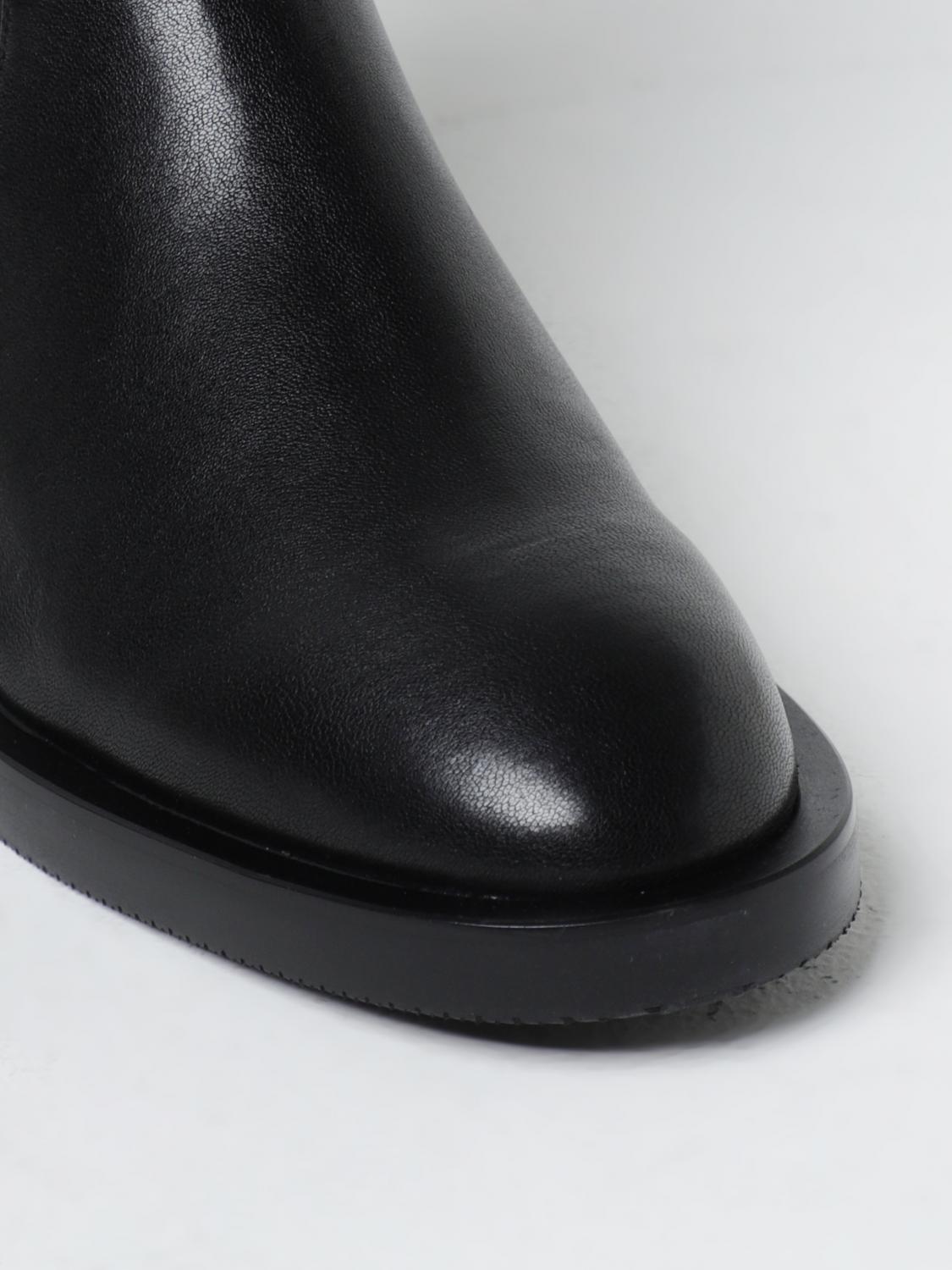 STUART WEITZMAN FLAT ANKLE BOOT: Stuart Weitzman Sadie leather ankle boots, Black - Img 4