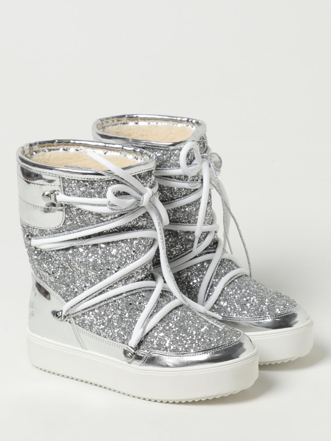 CHIARA FERRAGNI BOTTES: Bottes femme Chiara Ferragni, Argent - Img 2