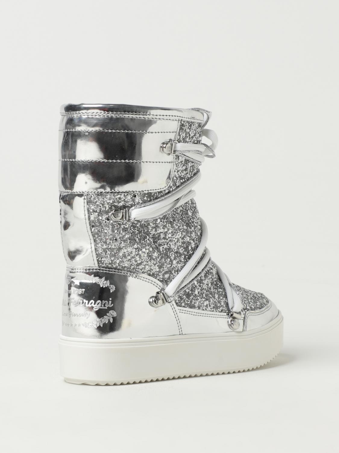 CHIARA FERRAGNI BOTTES: Bottes femme Chiara Ferragni, Argent - Img 3