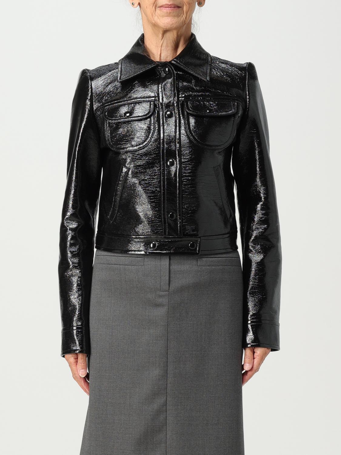 COURR GES Blazer woman Black Courr ges jacket 123CBL002VY0014 online at