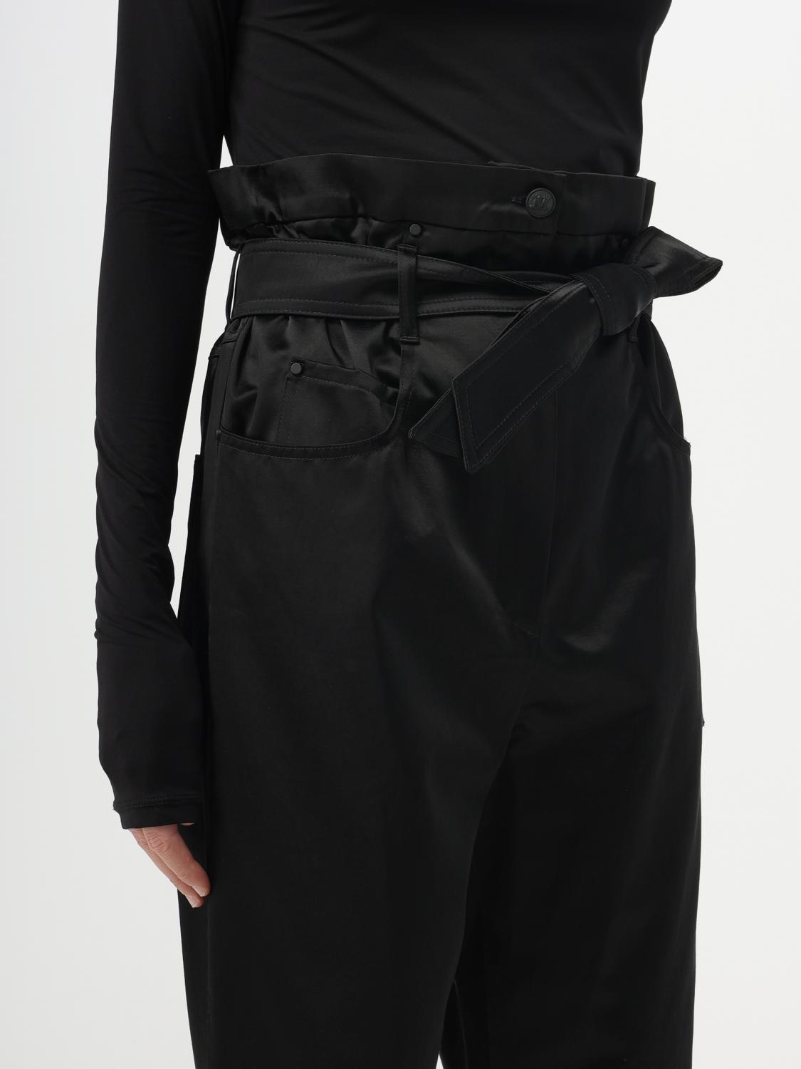 MAX MARA PANTS: Max Mara satin pants, Black - Img 4