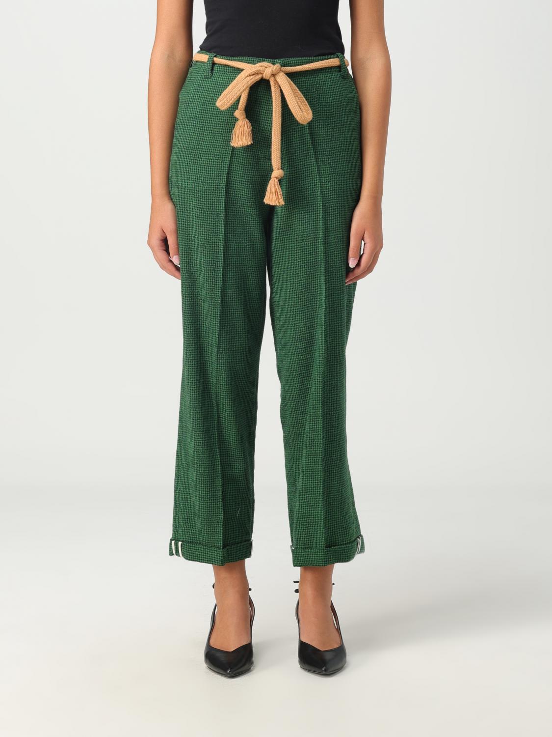 パンツ ALYSI Women Straight Pants 152163 GREEN Alysi straight-leg Tailored Trousers | Green | FARFETCH