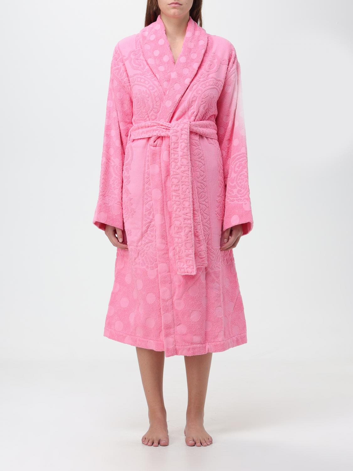 versace dressing gown womens pink Versace Pink 'I Heart Baroque' Bathrobe