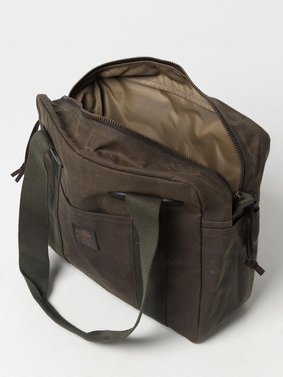 FILSON BORSA: Borsa Tin Cloth Filson in cotone cerato e nylon, Verde - Img 4