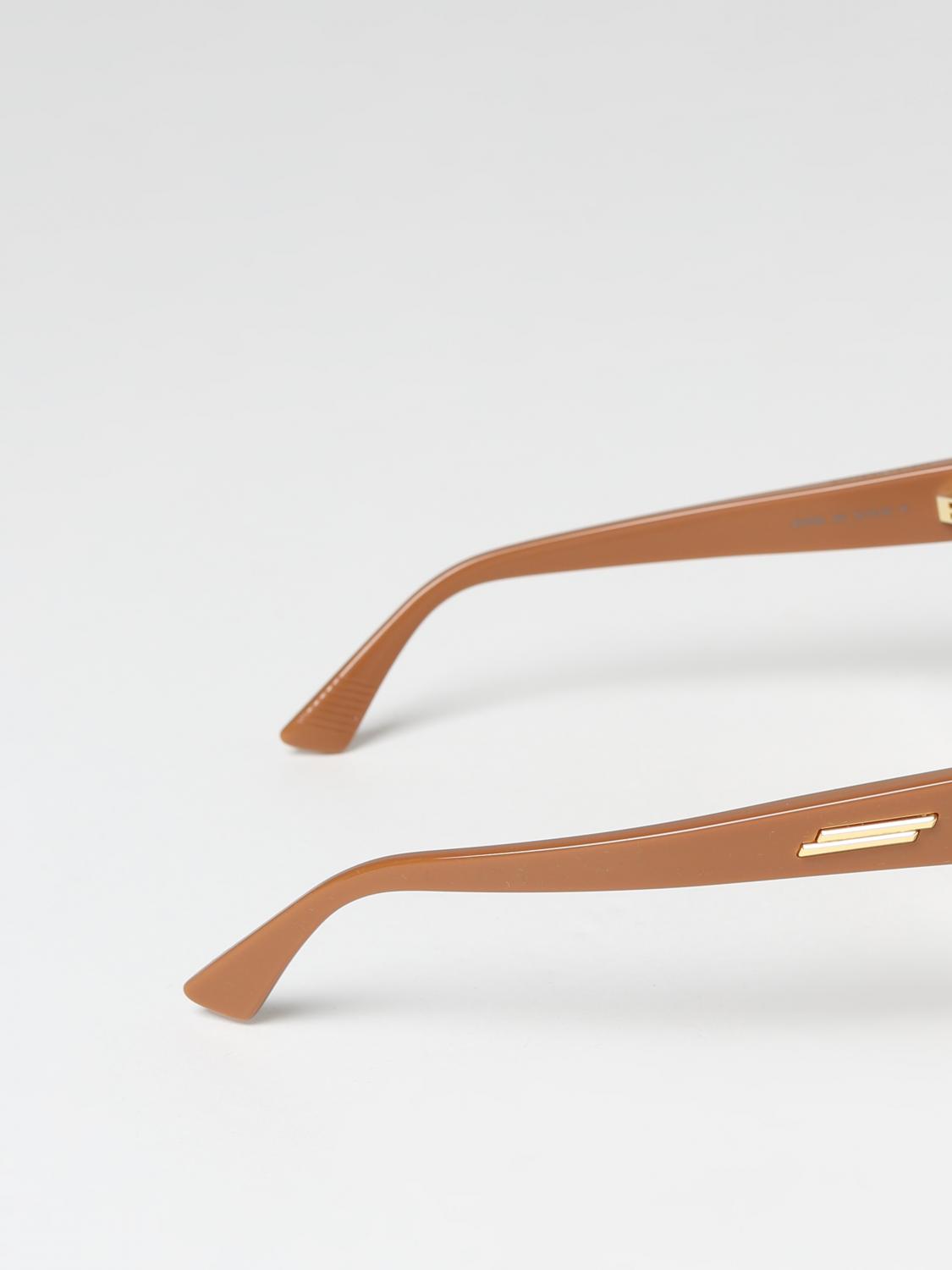 BOTTEGA VENETA: Visor sunglasses in acetate - Brown