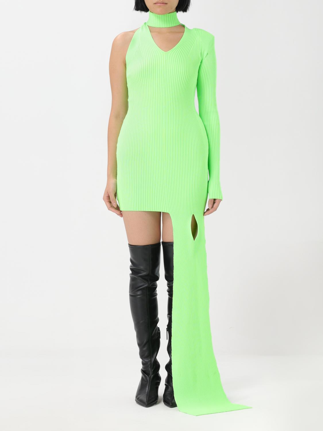 david koma green dress woman - Acid Blue And White