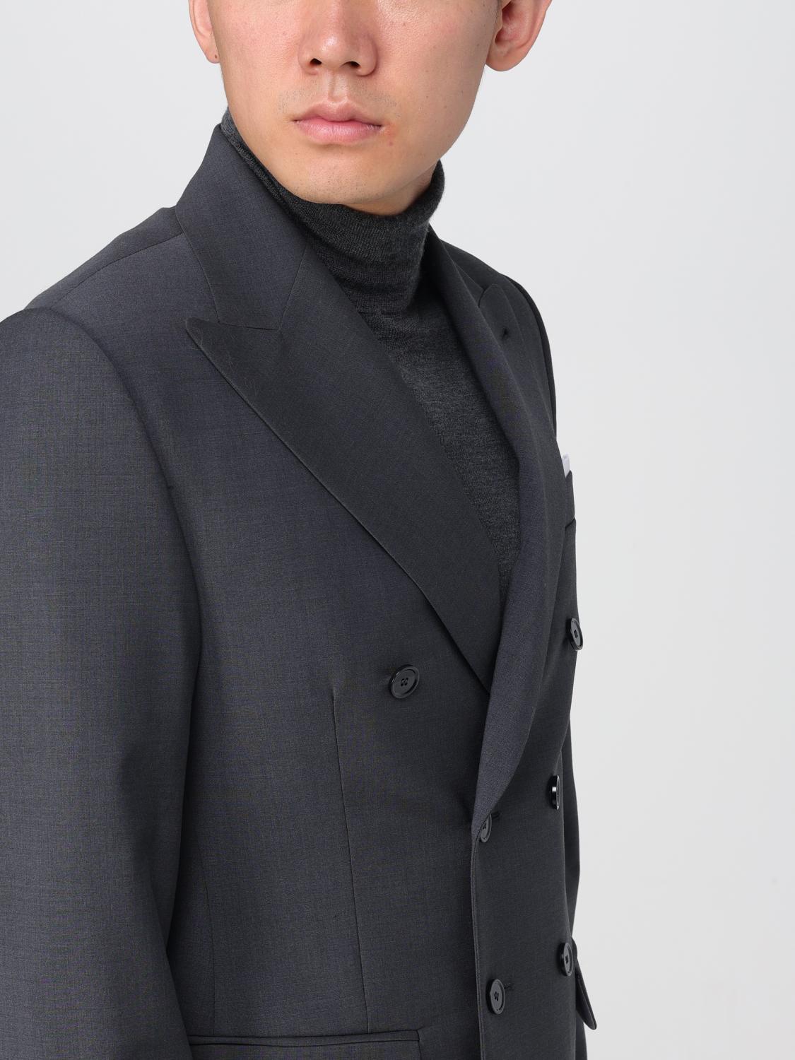 DANIELE ALESSANDRINI: Suit men - Charcoal | Daniele Alessandrini