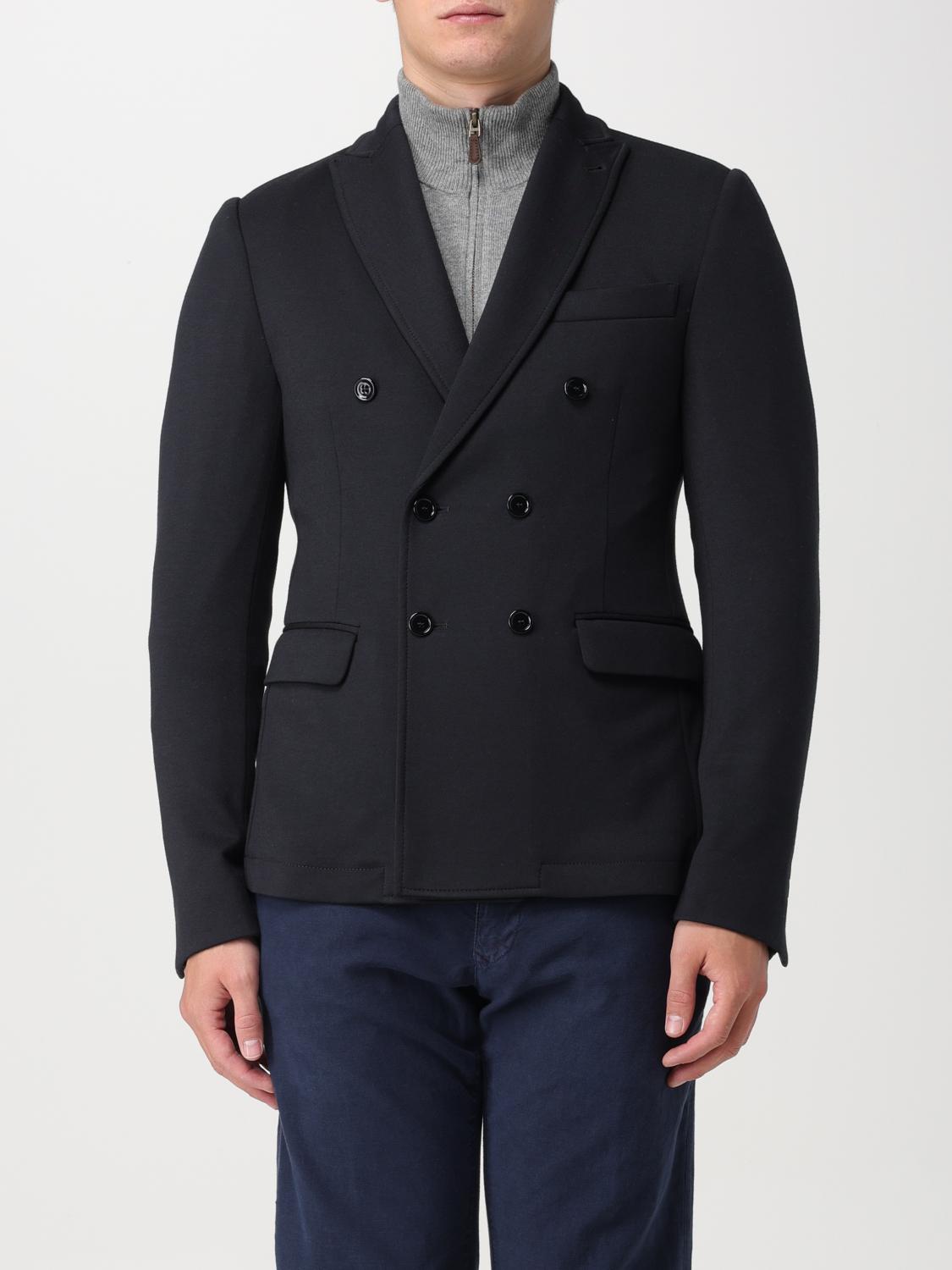 DANIELE ALESSANDRINI BLAZER: Blazer men Daniele Alessandrini, Black - Img 1