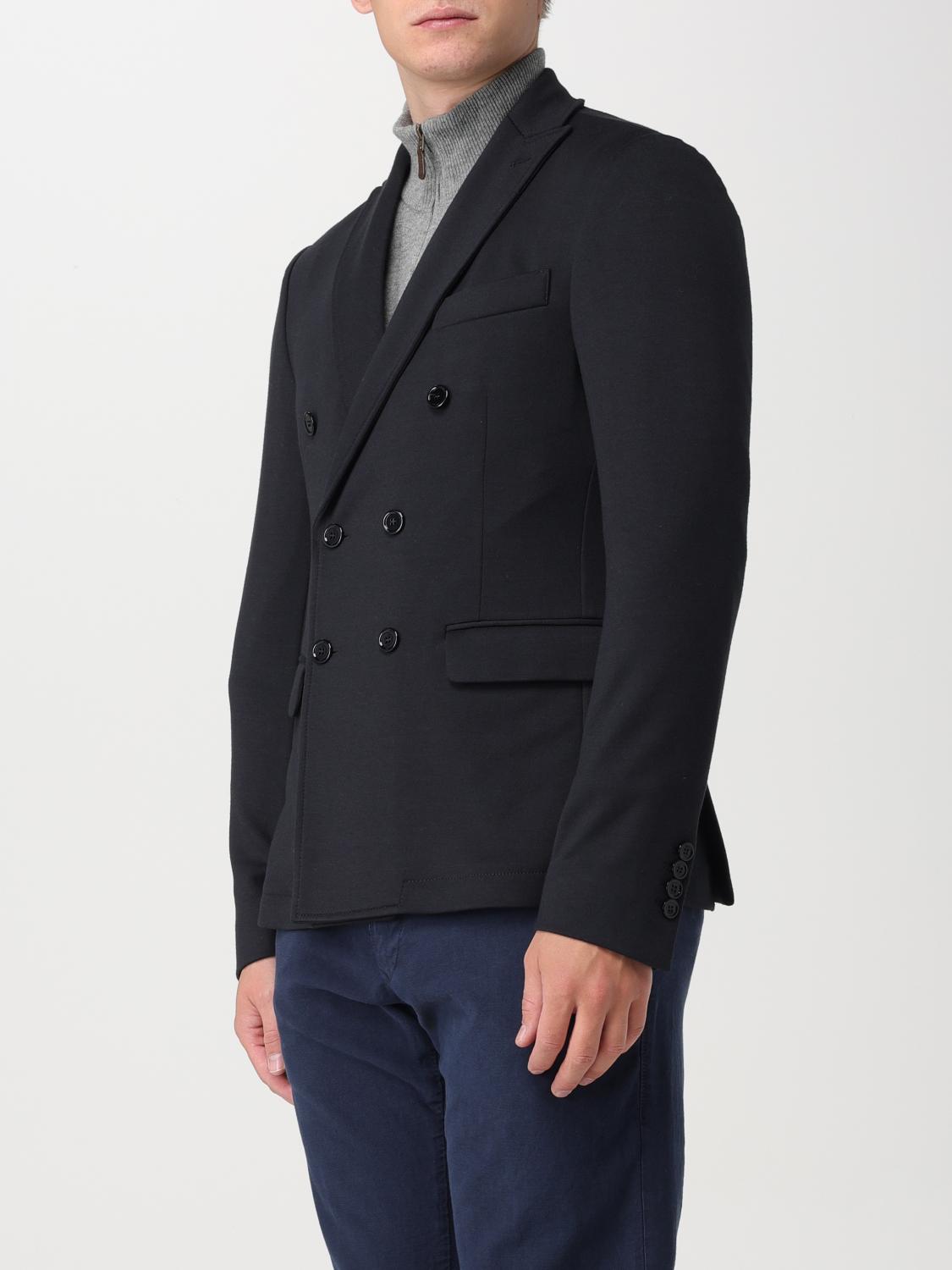 DANIELE ALESSANDRINI BLAZER: Blazer men Daniele Alessandrini, Black - Img 3