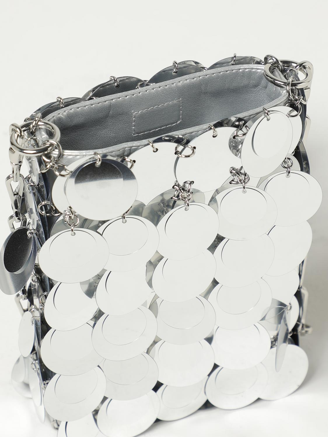 RABANNE MINITASCHE: Schultertasche damen Rabanne, Silber - Img 5