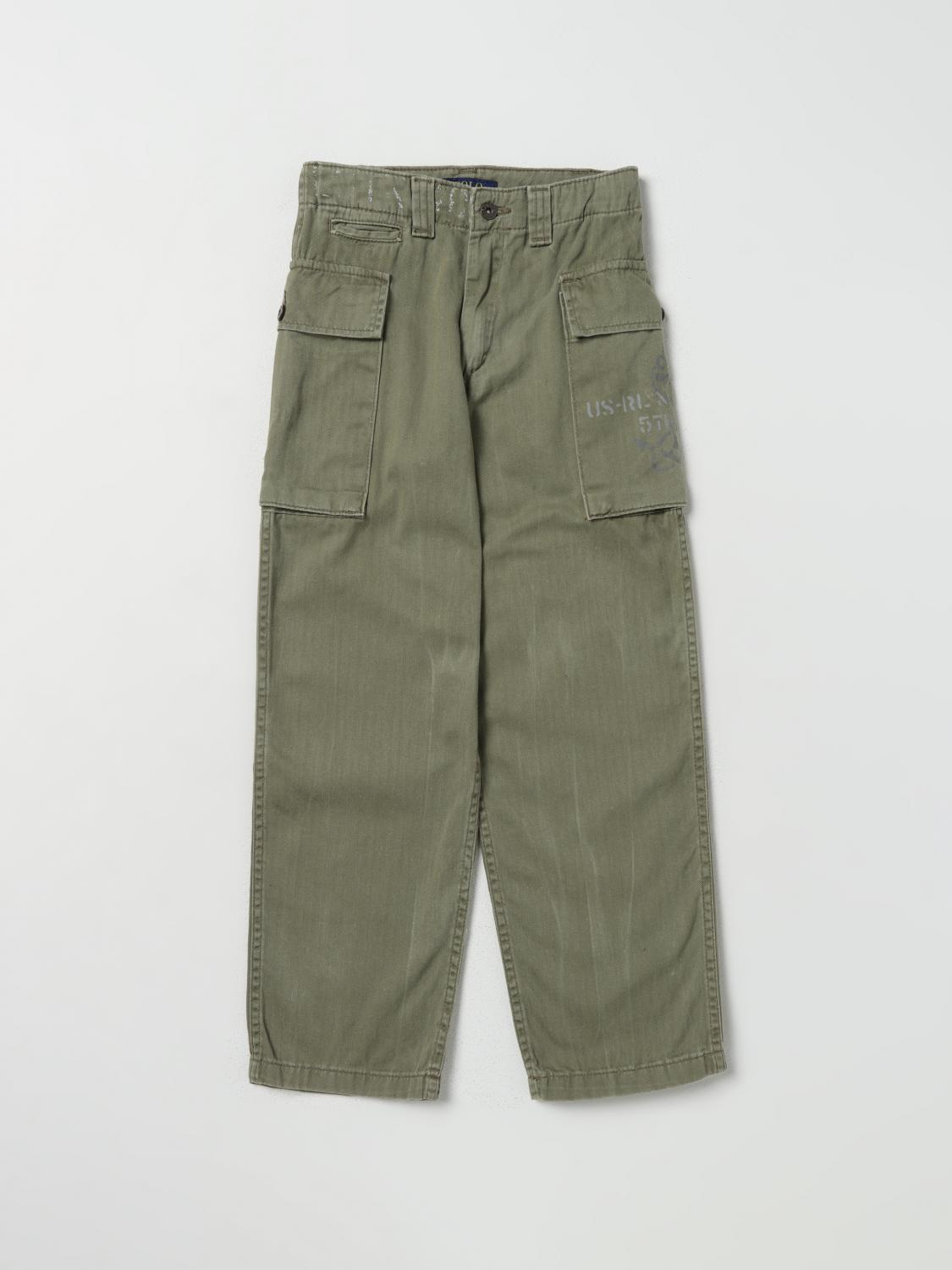 POLO RALPH LAUREN PANTS: Pants kids Polo Ralph Lauren, Green - Img 1