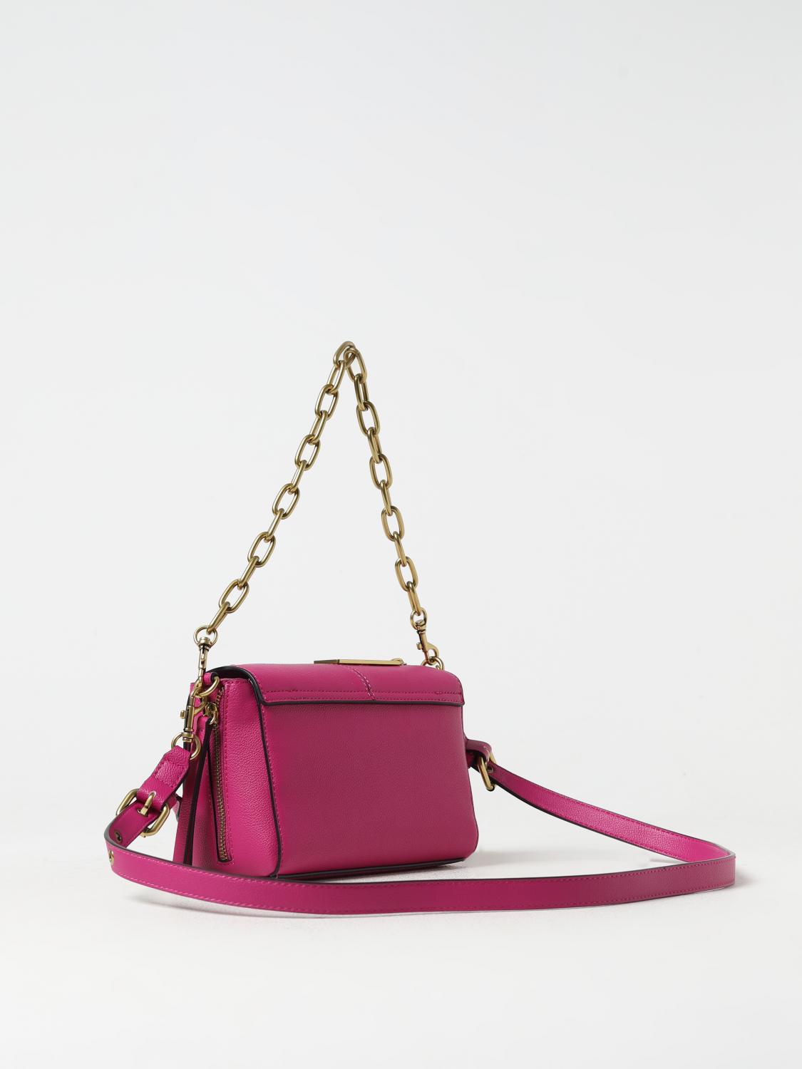 VERSACE JEANS COUTURE BORSA A TRACOLLA: Borsa Versace Jeans Couture in pelle sintetica martellata, Orchidea - Img 2