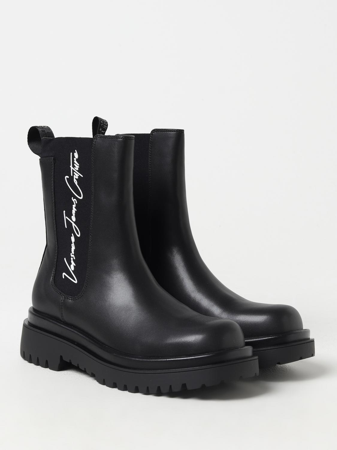 VERSACE JEANS COUTURE FLACHE STIEFELETTEN: Stiefel damen Versace Jeans Couture, Schwarz - Img 2