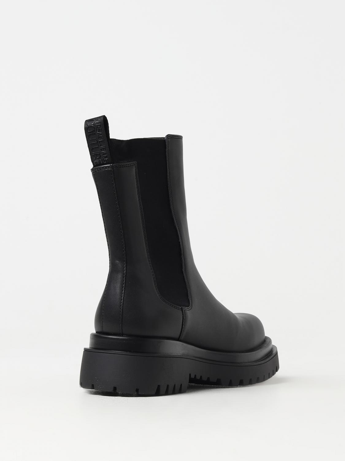 VERSACE JEANS COUTURE FLACHE STIEFELETTEN: Stiefel damen Versace Jeans Couture, Schwarz - Img 3